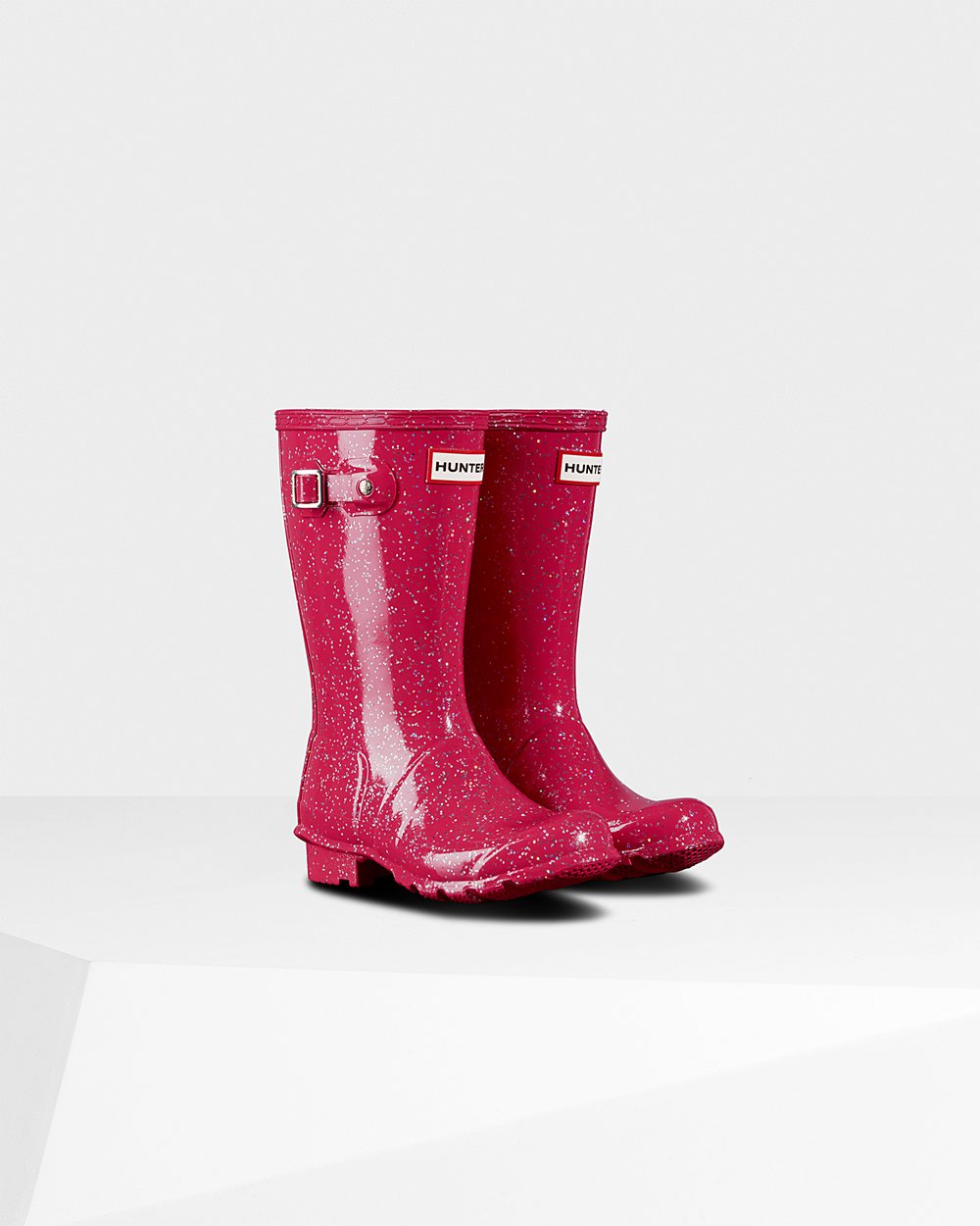 Kids Hunter Rain Boots Pink - Original Big Giant Glitter - 6124853-PE